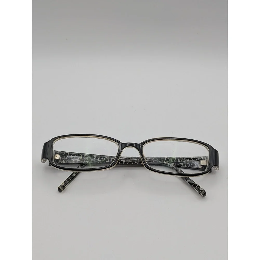 Coach Avery 626 Black Eyeglasses Frames Rectangle Womens Signature Print